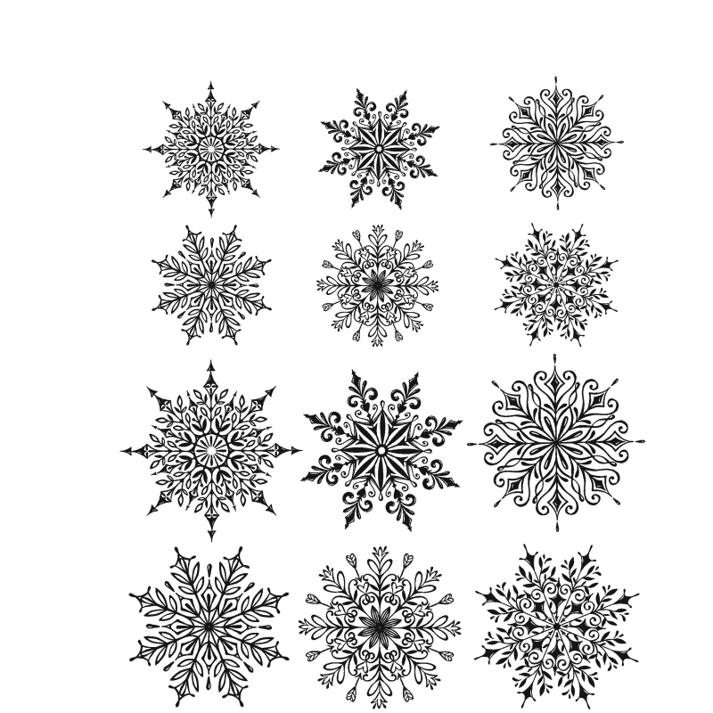 Mini Swirly Snowflakes