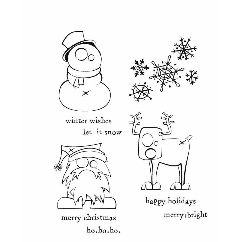 MERRY MISFITS Cling Stamps