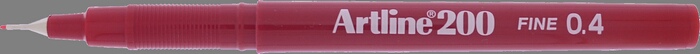 Artline EK200 Dark Red 0.4 pen Sold in boxes of 12s