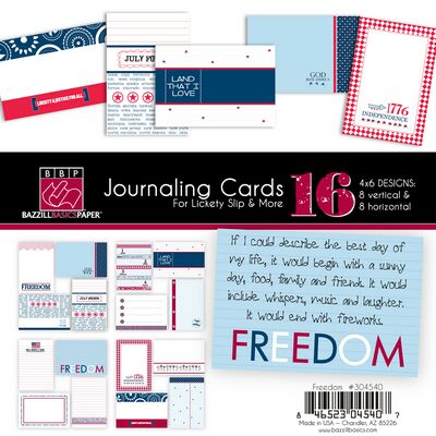 Freedom 4x6 Journaling Cards