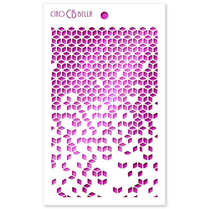 Ciao Bella Texture Stencil 5" x 8" - Stencil Cubes