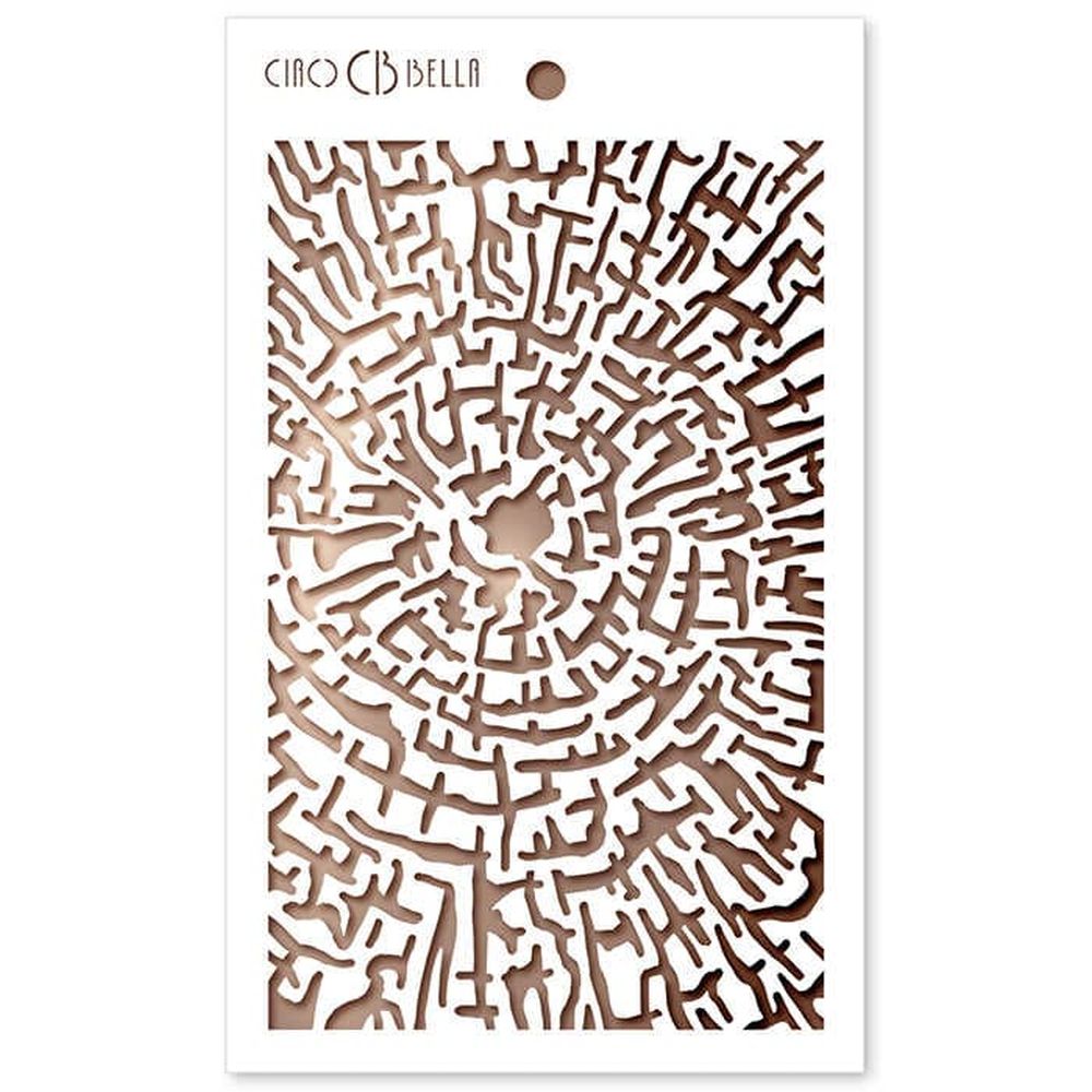 Ciao Bella Texture Stencil 5" x 8" - Cross Section