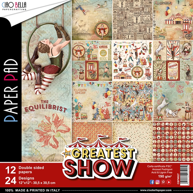 12"x12" Paper Pad The Greatest Show