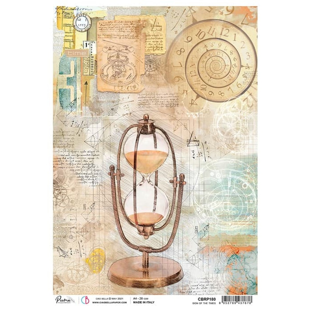 Ciao Bella Paper - Sign of the Times A4 rice paper (SINGLE Sheet)