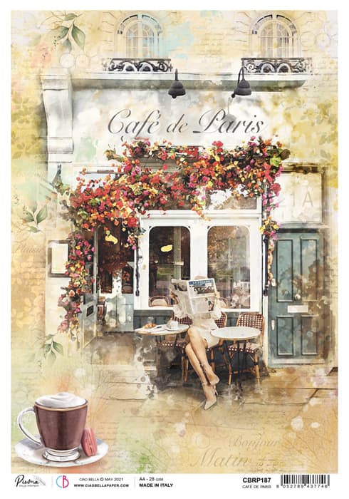 Café de Paris - Ciao Bella Piuma Rice Paper A4 - 5 pack