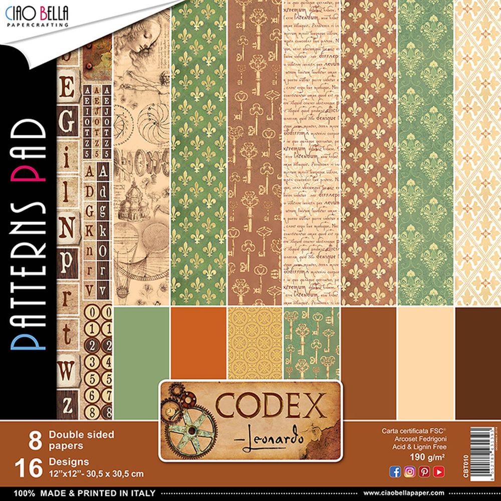 12"x12" Patterns Pad Codex Leonardo