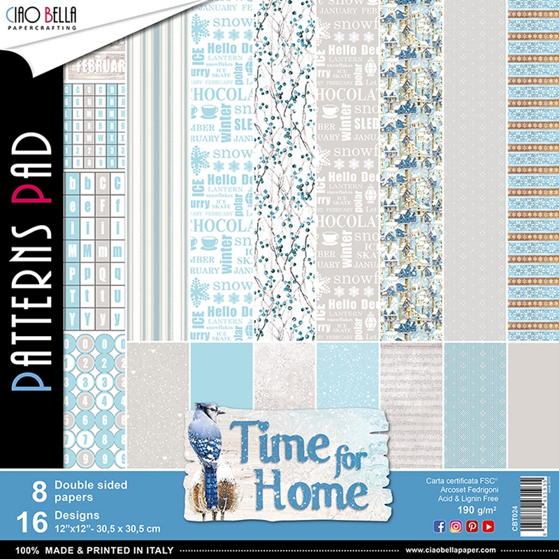 12"x12" Patterns Pad Time for Home