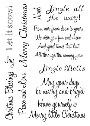 Christmas Sentiments Clear Stamp Set