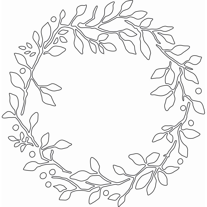 Tattered Wreath MajeMask Stencil