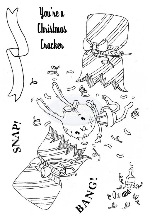 Personal Impressions Christmas Cracker Rabbit stamp set