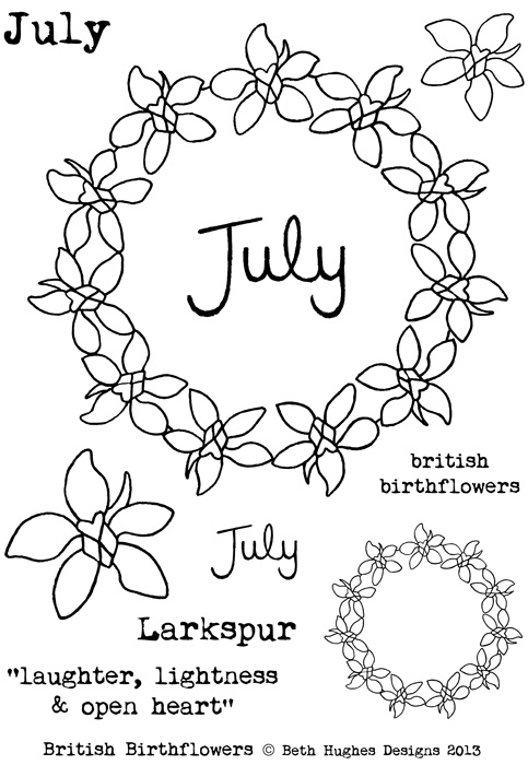 BH British Birth flowers July