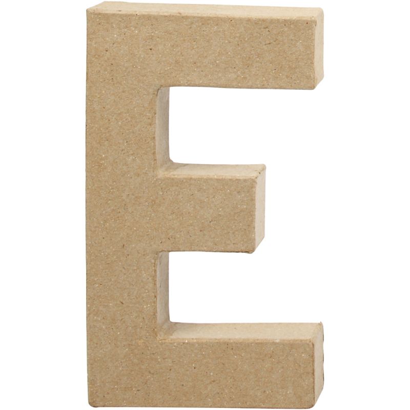 Letter E - 20.5cm - Single Paper mâché