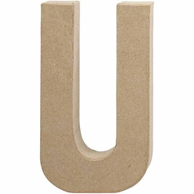 Letter U - 20.5cm - Single Paper mâché