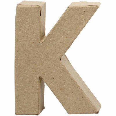 Letter K - 10cm - Single Paper mâché