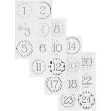 Advent Number stickers