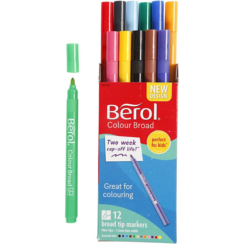 Creativ - Berol Markers - Assorted Colour (12pcs)