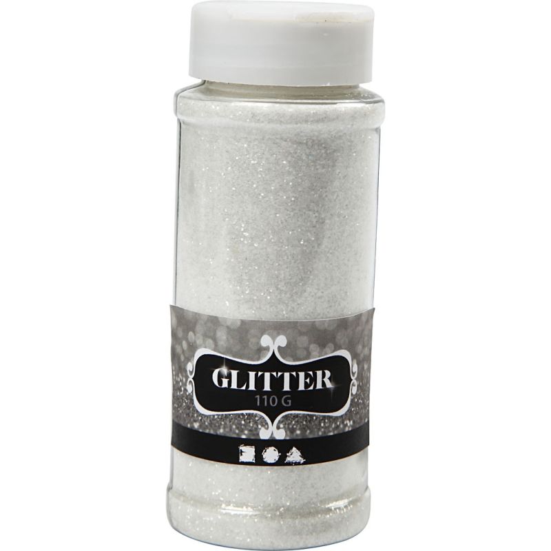 Glitter, 110 g, white