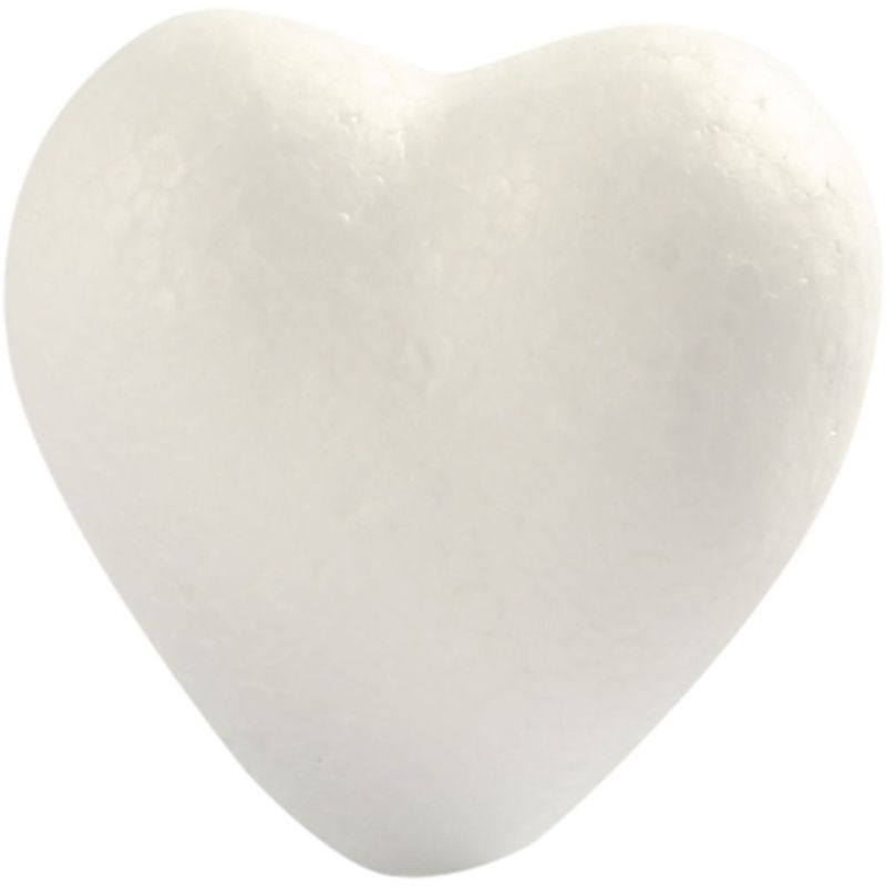 Heart 6cm 5pcs white