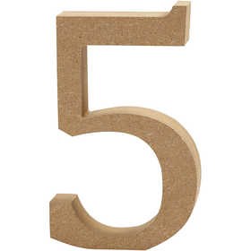 Creativ - Wooden Number 5 - 13cm