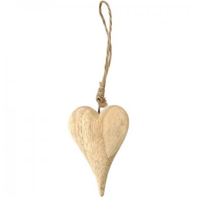 Wooden Heart 9.5cm