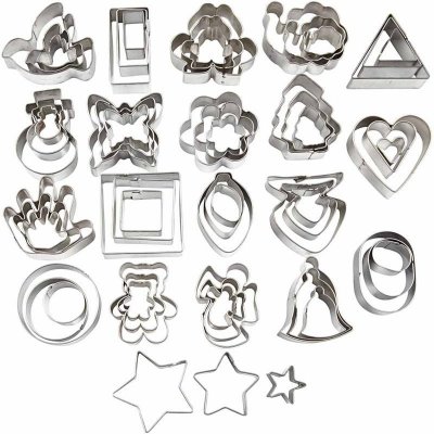 Clay Cutters 20 assorted shapes 3 sizes of each shape (60 total)