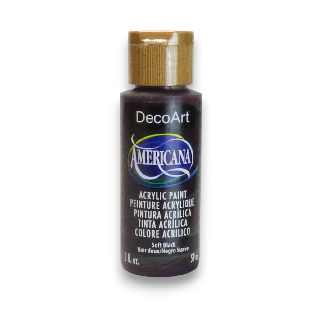 DecoArt Americana Acrylic - Soft Black (2oz)