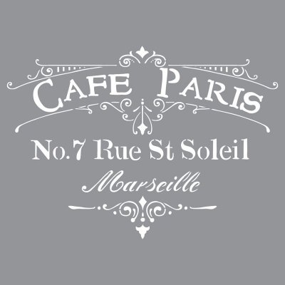 Cafe Paris Stencil