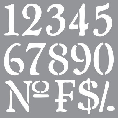 Olde World Numbers Stencil