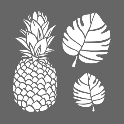 Tropical Stencil Pack of 2