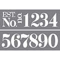 Classic Numbers 6"x18" 2 pack stencil