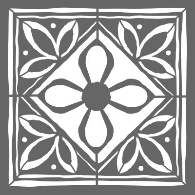 Lotus Tile Stencil