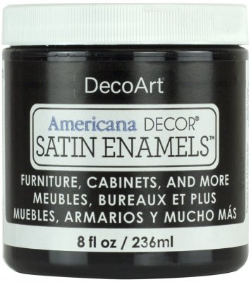 DecoArt Americana Decor Satin Enamels - Classic Black (8oz)