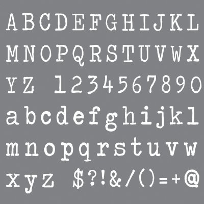 Typeface 8x8 Stencil