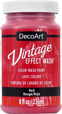 Red Decoart Vintage Effect Wash 8oz