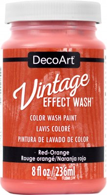 Red Orange Decoart Vintage Effect Wash 8oz