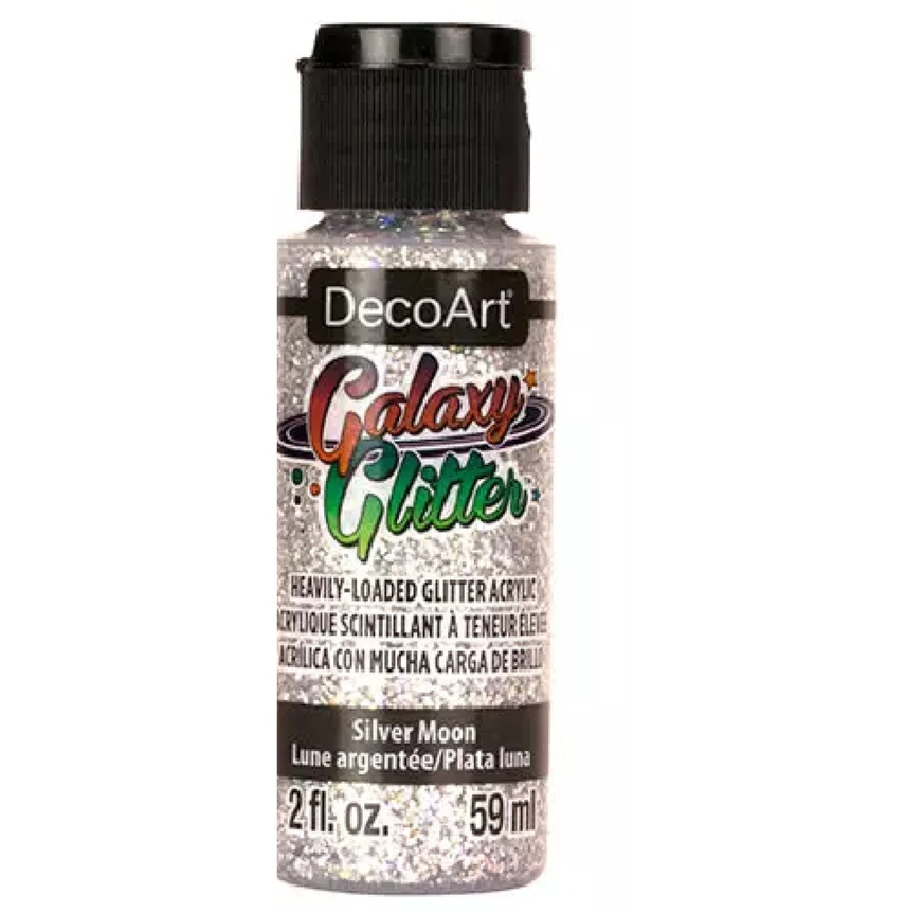 DecoArt Galaxy Glitter Acrylic Paint - Silver Moon