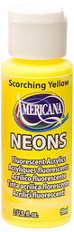 DecoArt Americana NEON Acrylic - Scorching Yellow (2oz)