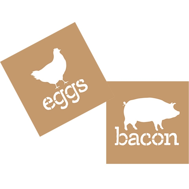 Bacon & Eggs Stencil