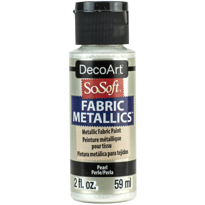 DecoArt SoSoft Metallic Fabric Paint 2oz - Pearl