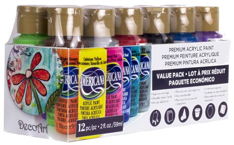 Americana Acrylics 12-Colour Value Pack