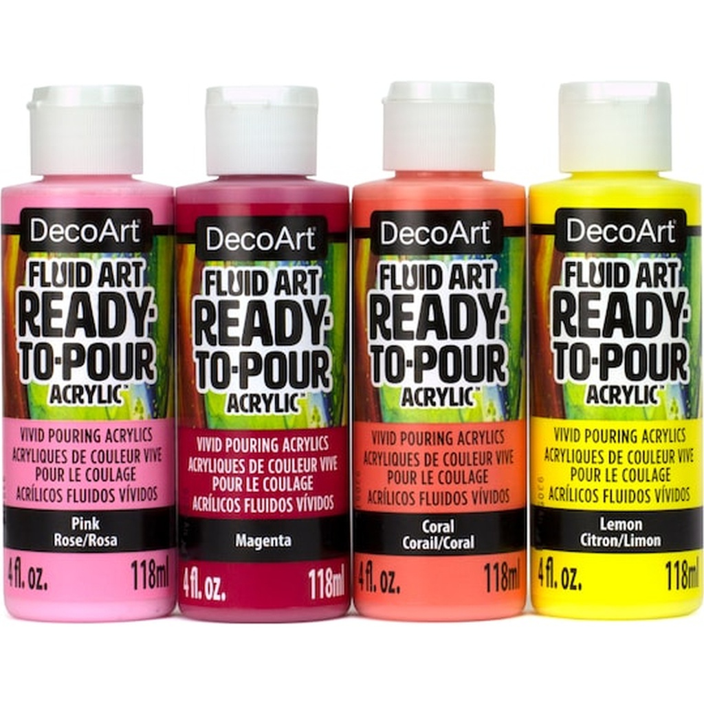 4 Colour Fluid Art Sweet Treat Pouring Value pack