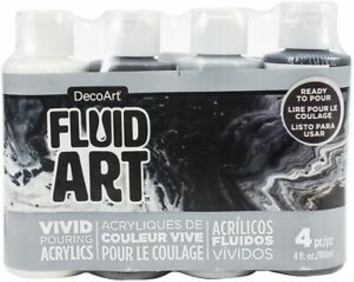 4 Colour Fluid Art Neutral Pouring Value