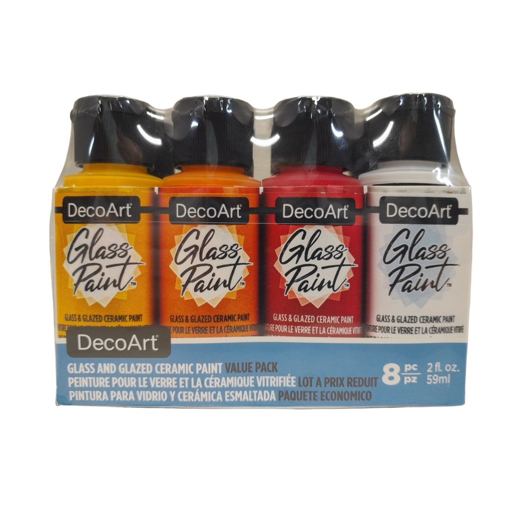 DecoArt Glass Paint - Primary Colours Value Pack 