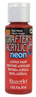 Red Neon Crafters Acrylic  2oz