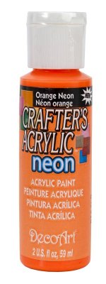 Orange Neon Crafters Acrylic