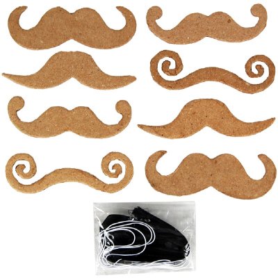 Pack of 8 Moustache Shapes