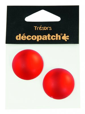 Pack of 2 gems, 3cm – Red