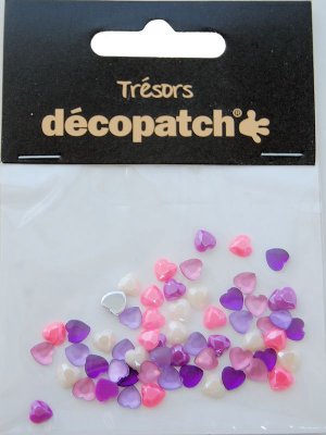 Pack of 60 hearts, 0.5cm – Pin