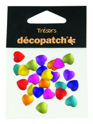 Pack of 24 hearts, 1cm – Flash