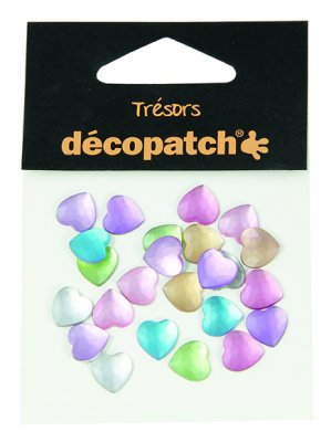 Pack of 24 hearts, 1cm – Paste